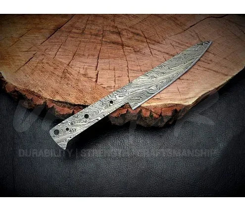 Handmade Damascus Steel Utility Knife Blank Blade – K11 - Jayger