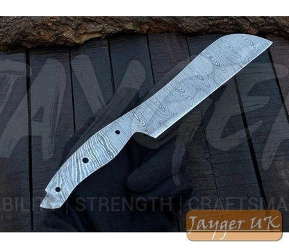 Handmade Damascus Steel Kitchen Santoku Knife Blank – K12 - Jayger