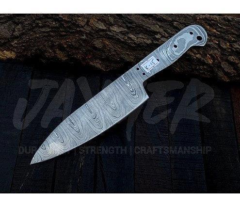 Damascus Steel Chef Knife Blank Blade – K15 - Jayger