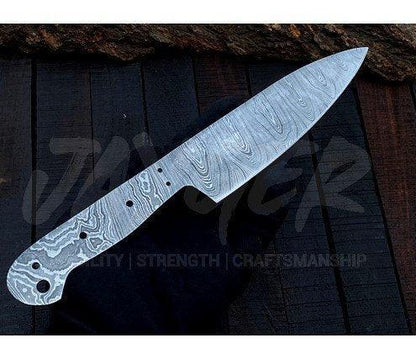 Damascus Steel Chef Knife Blank Blade – K15 - Jayger