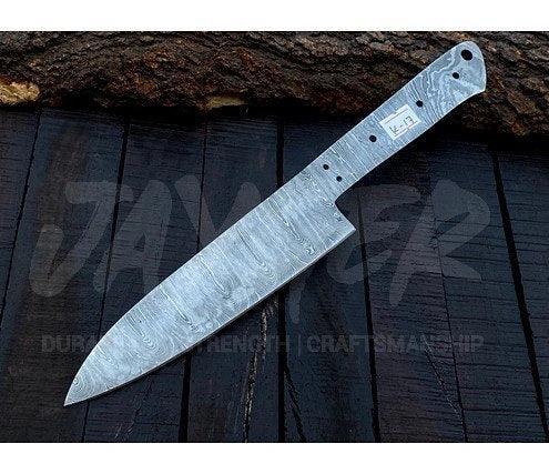 Hand Forged Damascus Steel Chef Knife Blank – K17 - Jayger