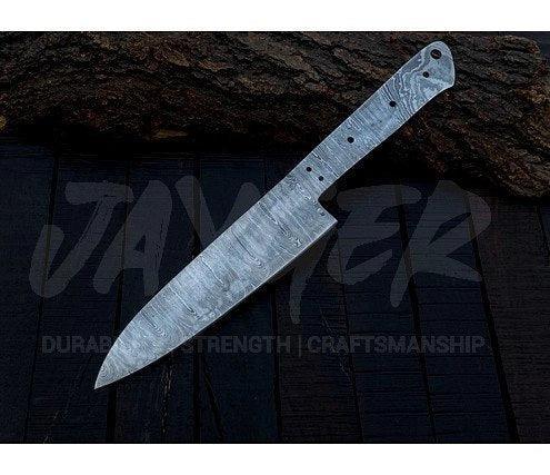 Hand Forged Damascus Steel Chef Knife Blank – K17 - Jayger