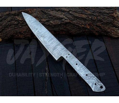 Hand Forged Damascus Steel Chef Knife Blank – K17 - Jayger