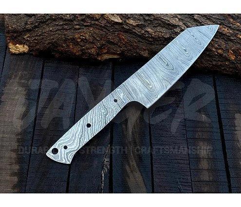 Damascus Steel Chef Slicer Knife Blank Blade – K18 - Jayger