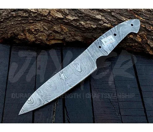 Damascus Steel Vegetable Cutting Knife Blank – K19 - Jayger