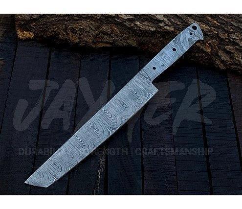 Damascus Steel Bread Knife Blank Blade – K21 - Jayger
