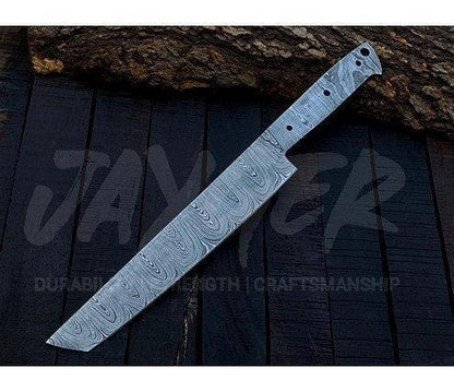 Damascus Steel Bread Knife Blank Blade – K21 - Jayger