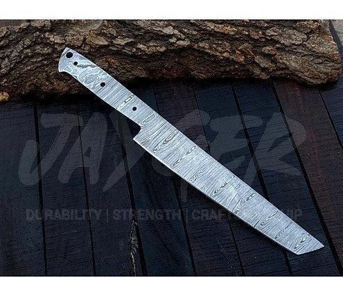 Damascus Steel Bread Knife Blank Blade – K21 - Jayger
