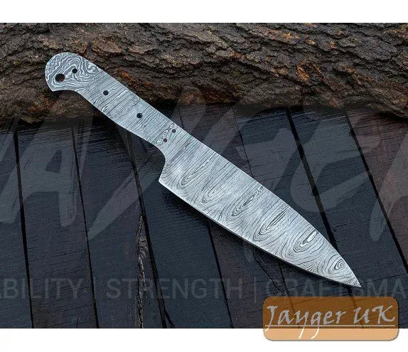 Handmade Damascus Steel Chef Knife Blank Blade – K6 - Jayger