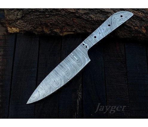 Damascus Steel Utility Knife Blade Blank – K7 - Jayger