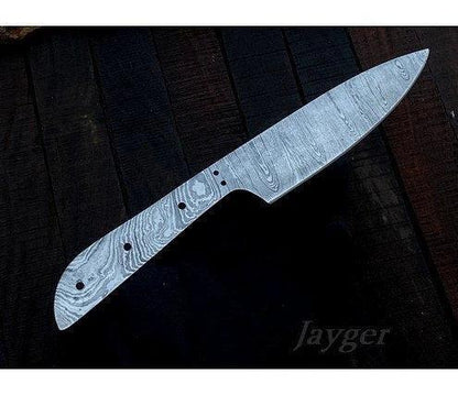 Damascus Steel Utility Knife Blade Blank – K7 - Jayger