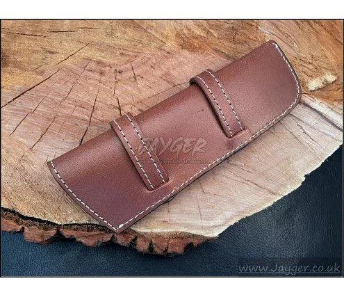 Hand Stich Natural Leather Sheath For Fixed Blade Knife - Jayger