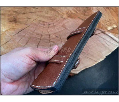 Hand Stich Natural Leather Sheath For Fixed Blade Knife - Jayger