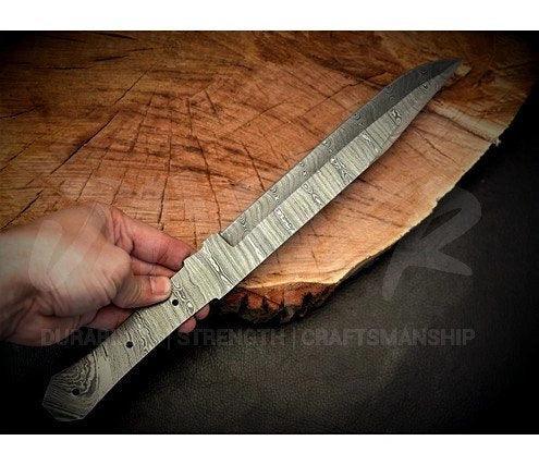 Handmade Damascus Steel Bowie Knife Blank Blade – SD5 - Jayger