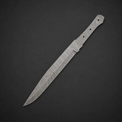 Handmade Damascus Steel Bowie Knife Blank Blade – SD5