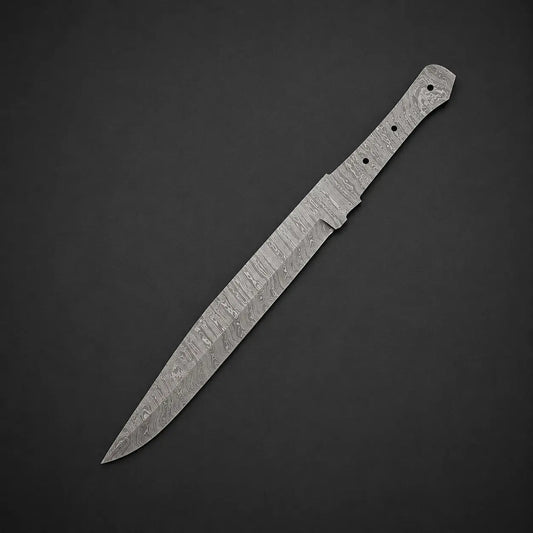 Handmade Damascus Steel Bowie Knife Blank Blade – SD5