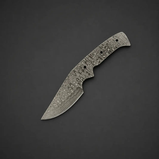 Hand Forged Damascus Steel Skinning Knife Blanks – B100