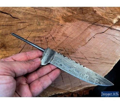 Bavarian Integral Damascus Blade Blank – One-Piece Hand-Forged - Jayger