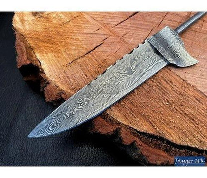 Bavarian Integral Damascus Blade Blank – One-Piece Hand-Forged - Jayger