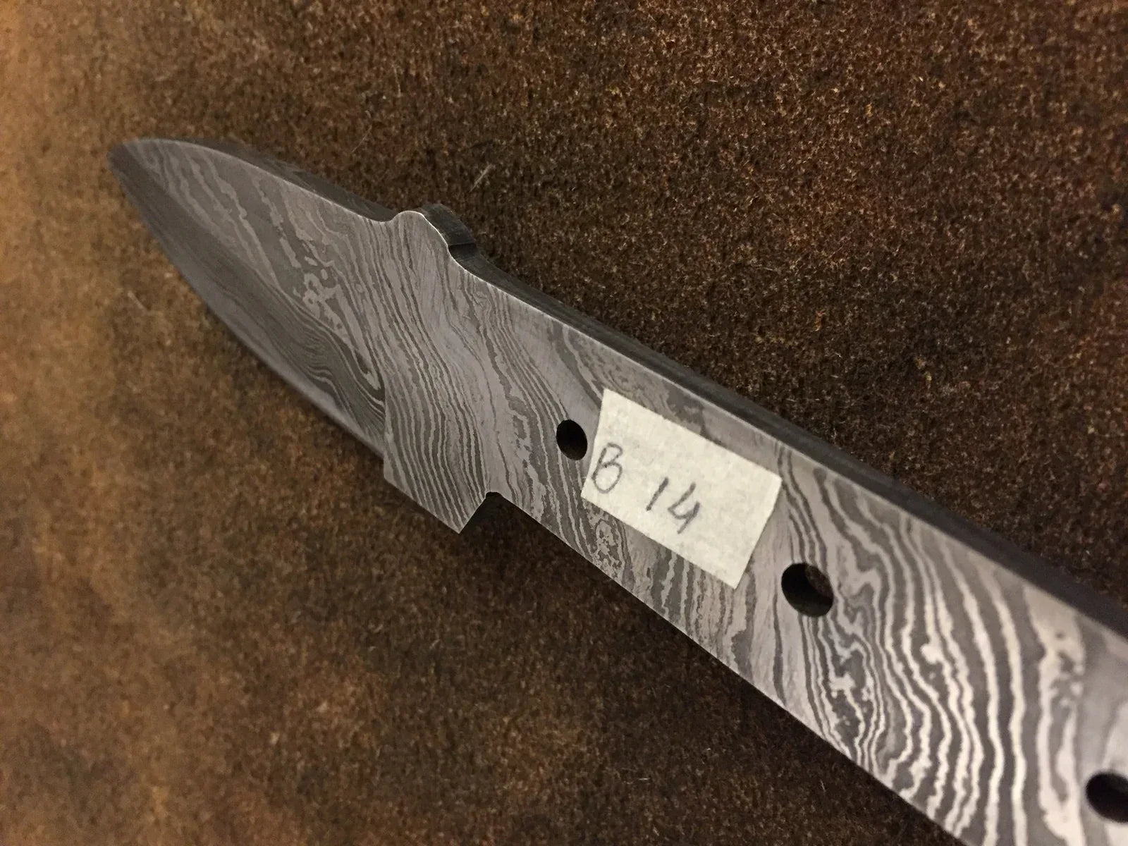 Hand Forged Damascus Boot Knife Blank Blade – B14 - Jayger