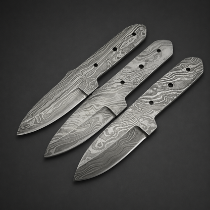 Hand Forged Damascus Boot Knife Blank Blade – B14
