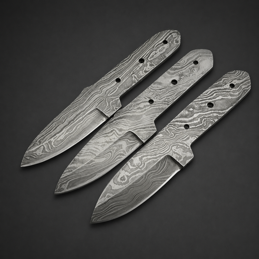 Hand Forged Damascus Boot Knife Blank Blade – B14