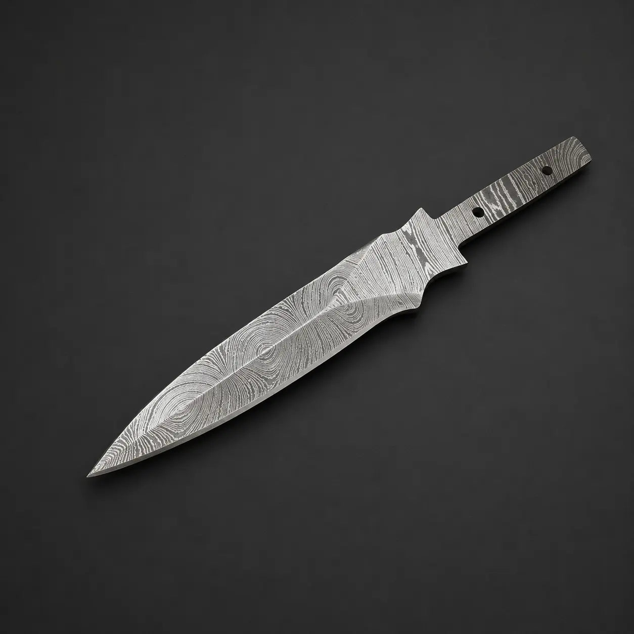 Damascus Steel Double Edge Hunting Blank Blade – B1