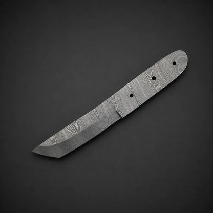 Handmade Damascus Steel Tanto Knife Blank Blade – B21