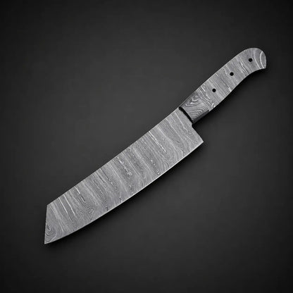 Handmade Damascus Steel Knife blade-Chef Blank Blade-Heat Treated