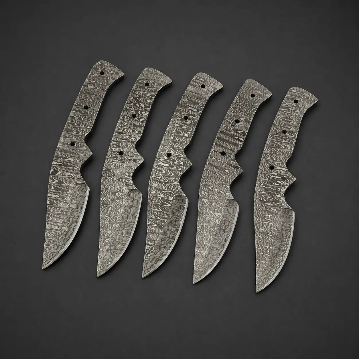 Hand Forged Damascus Steel Skinning Knife Blanks – B100