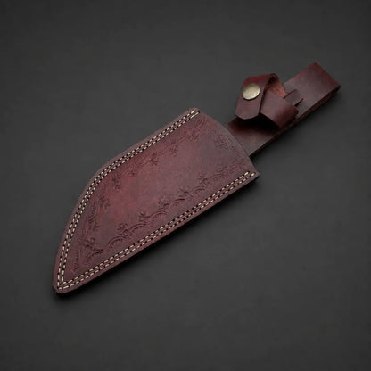 Custom Made Fixed Blade Hunting Knife Leather Sheath -BGS7