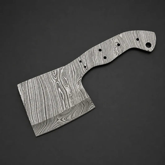 Hand Forged Damascus Steel Meat Cleaver Chef Knife Blank – HB13