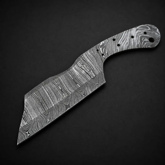Hand Forged Damascus Steel Bushcraft Knife Blank Blade – HB7