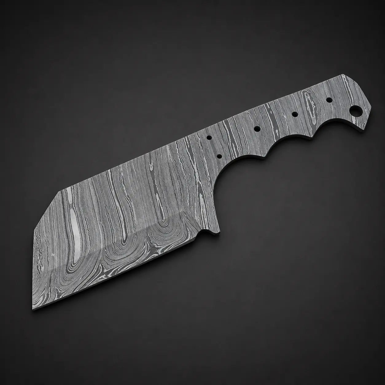 Hand Forged Damascus Steel Cleaver Knife Blank Blade – HB8