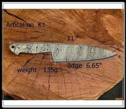 Handmade Kitchen Chef Knife Blank Blade – K1 - Jayger