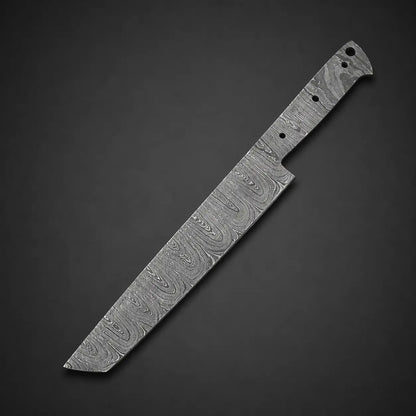 Damascus Steel Bread Knife Blank Blade – K21