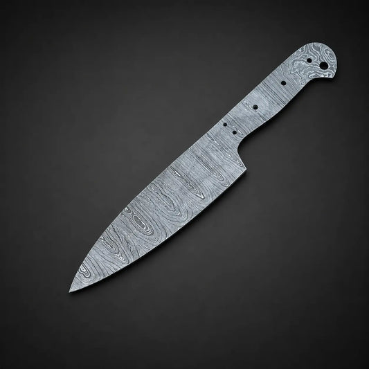 Handmade Damascus Steel Chef Knife Blank Blade – K6