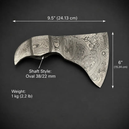 Damascus Steel Tomahawk Axe Head