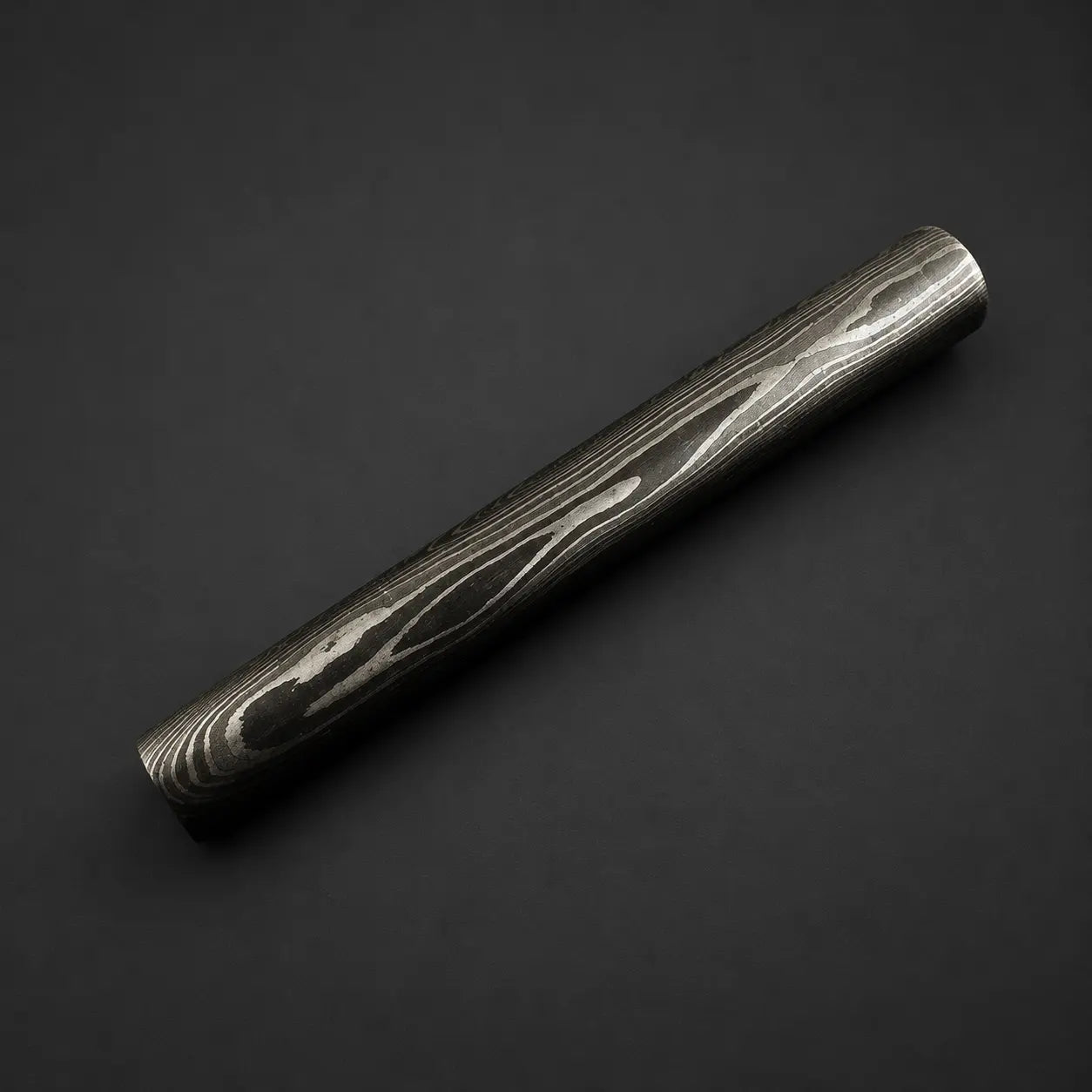 Damascus Steel Round Bar – Knife making Supplies 150×25 mm