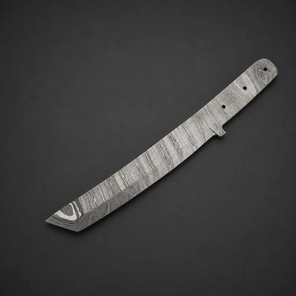 Damascus Steel Tanto Knife Blank – SD2