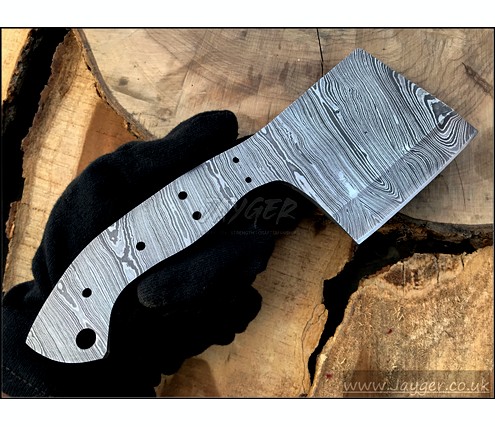 Damascus Steel Cleaver Knife Blank Blade - Blades & Blanks