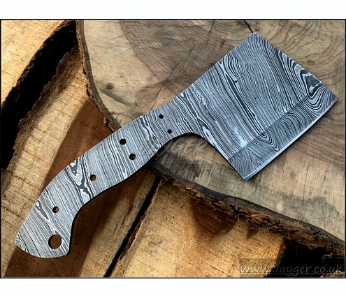 Damascus Steel Cleaver Knife Blank Blade - Blades & Blanks