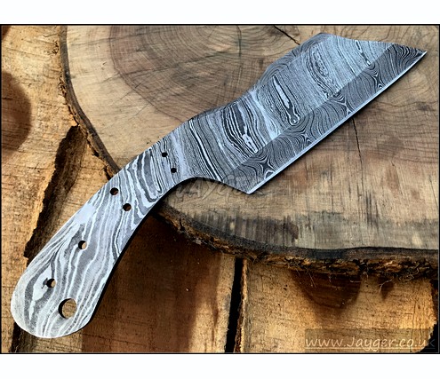 Hand Forged Damascus Steel Bushcraft Knife Blank Blade - Blades & Blanks